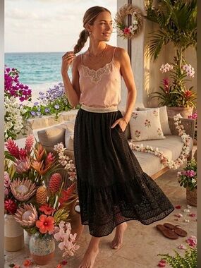 Zimmerman Swiss dot silk skirt